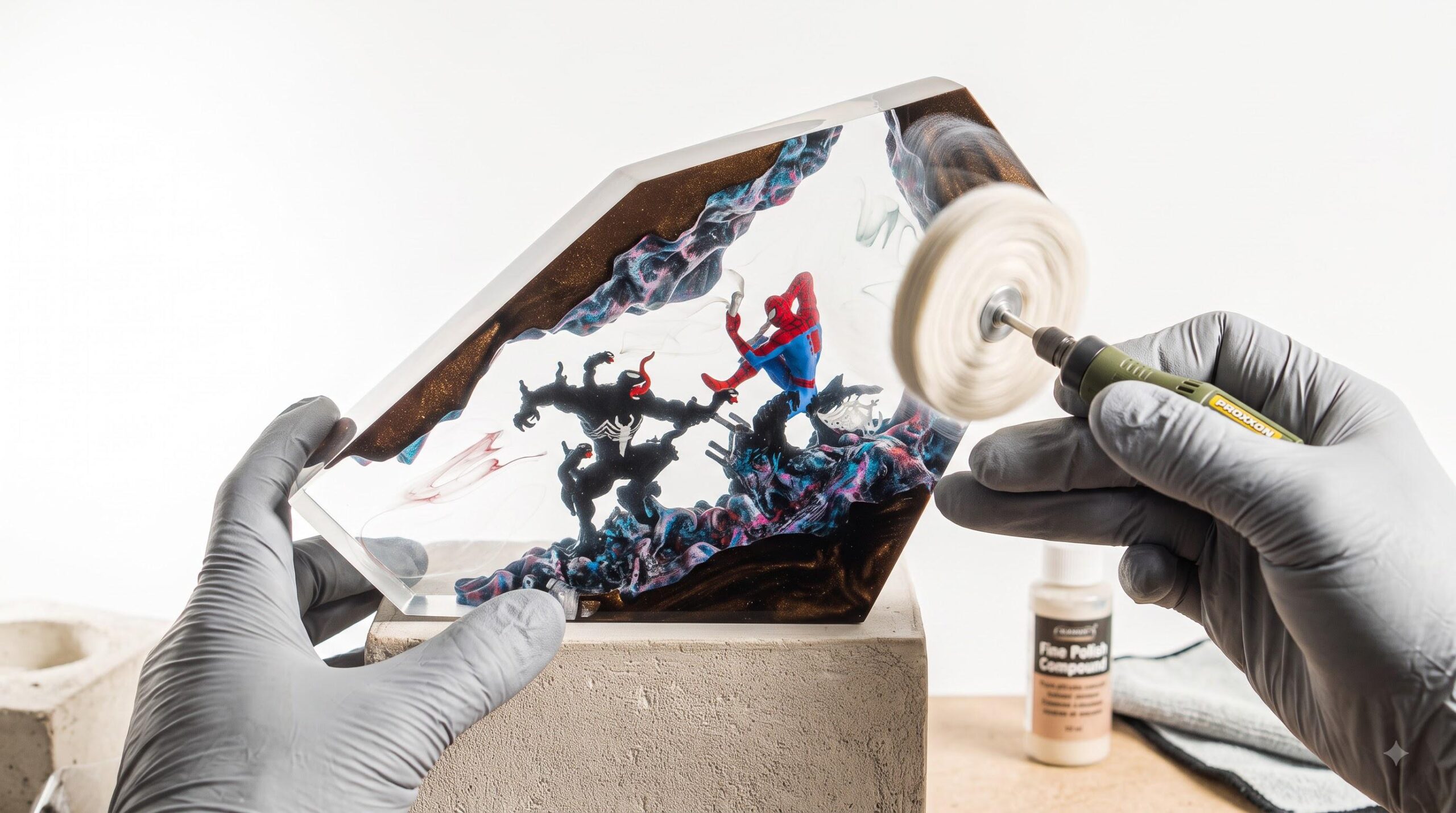 Custom Superhero Resin Lamp Symbiote Night Light Handmade Epoxy Desk Lamp Gamer Room Decor Unique Gift For Himchristmas Gifts-8