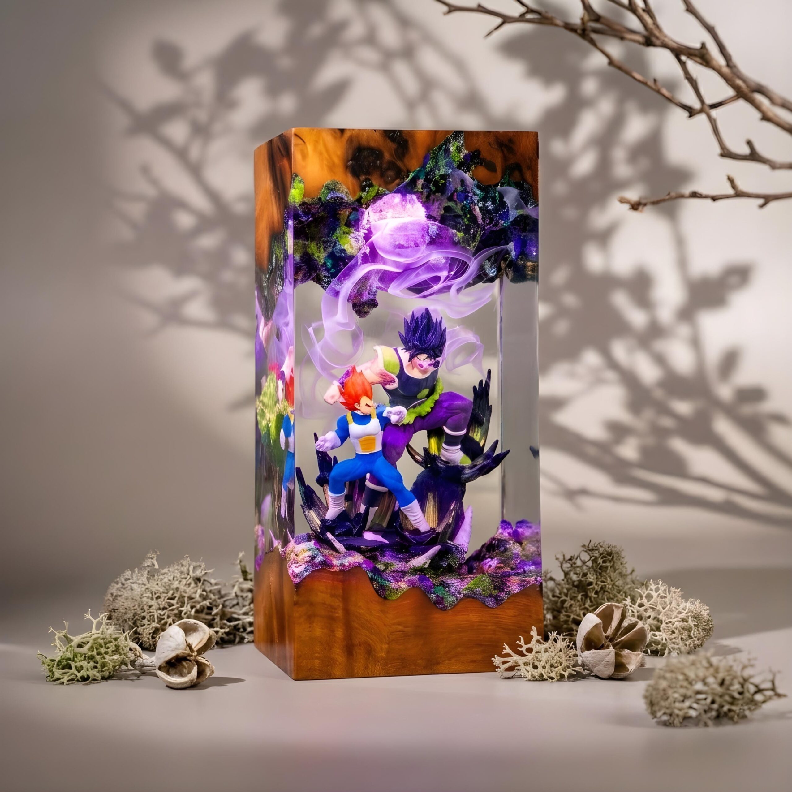 Dragon Ball Majin Son Goku And Vegeta Resin Night Light Super Saiyan Battle Lamp Unique Gift For Anime Lovers-9
