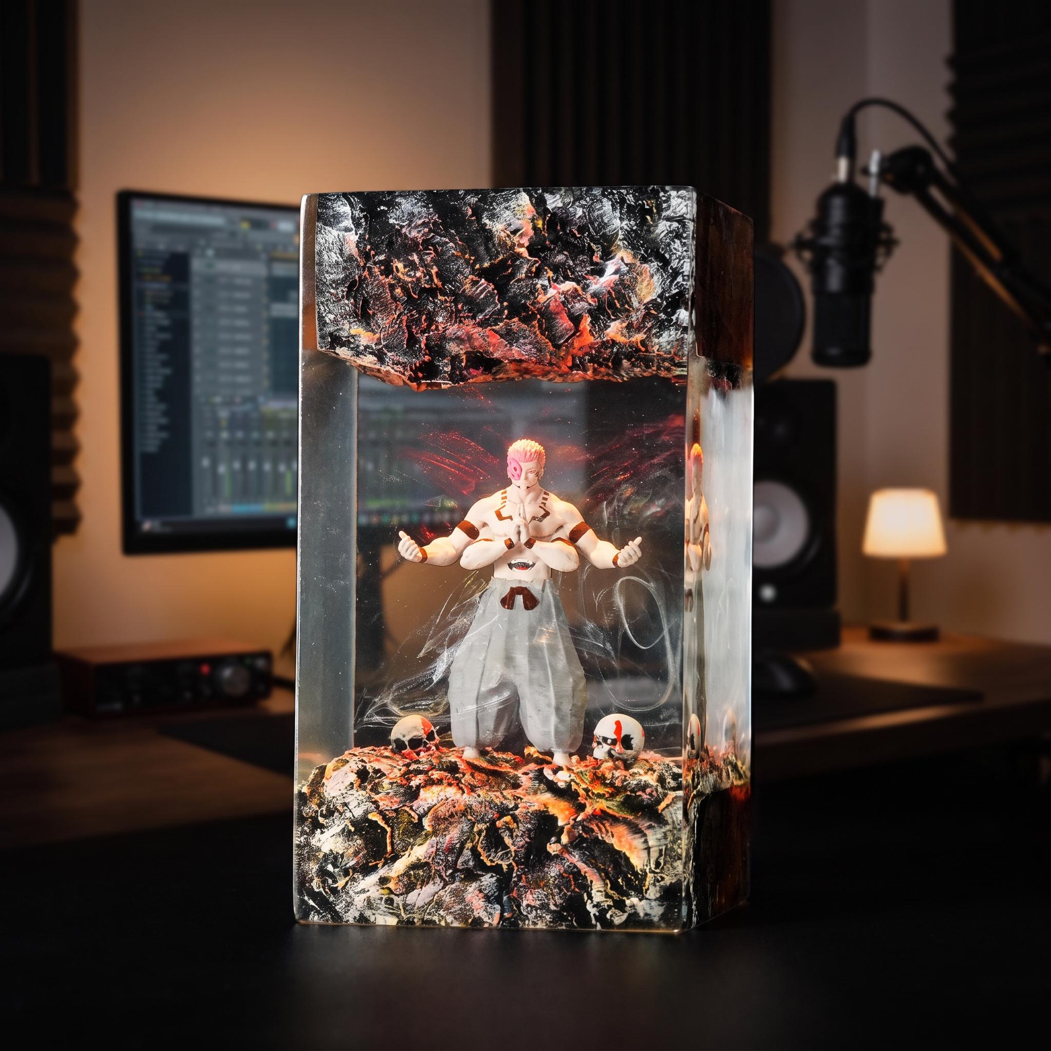 Fantasy Elf Resin Lamp Anime Inspired Epoxy Night Light Table Lamp Room Decor Gift For Her Personalized Anime Gift-6