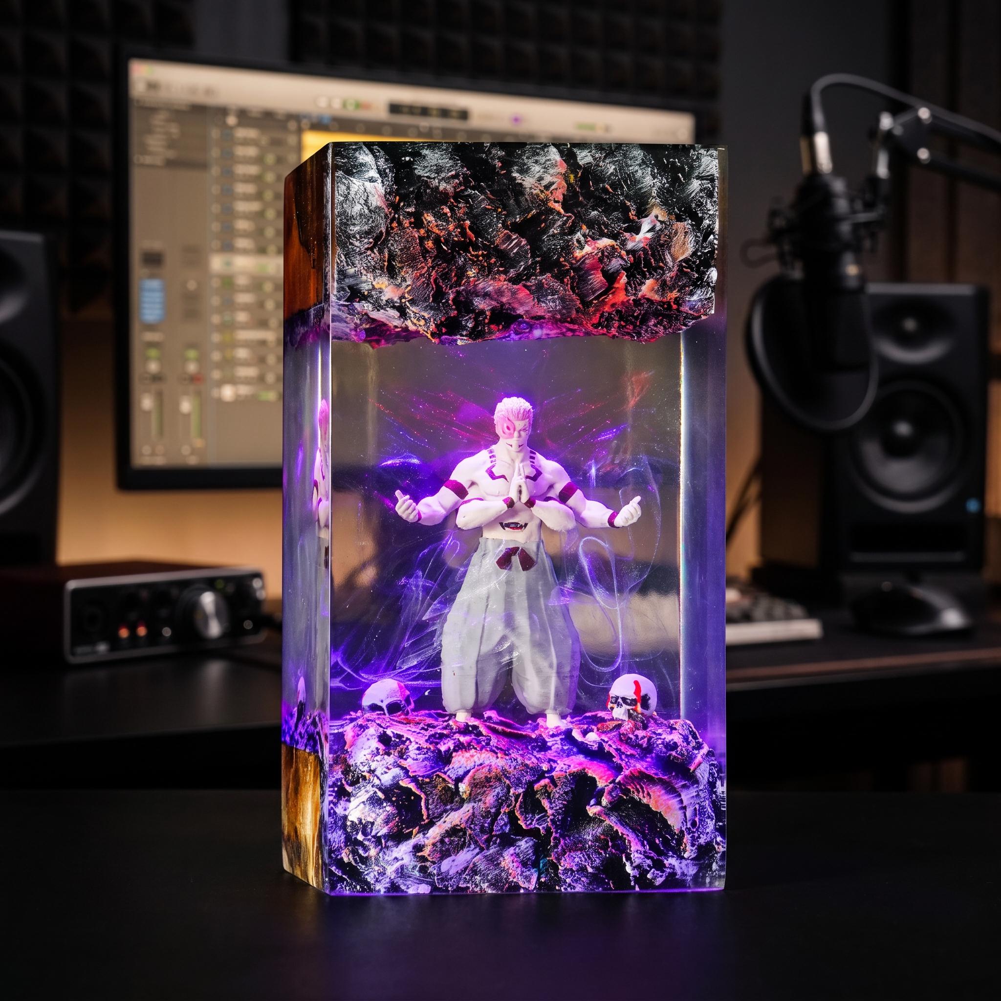 Fantasy Elf Resin Lamp Anime Inspired Epoxy Night Light Table Lamp Room Decor Gift For Her Personalized Anime Gift-7